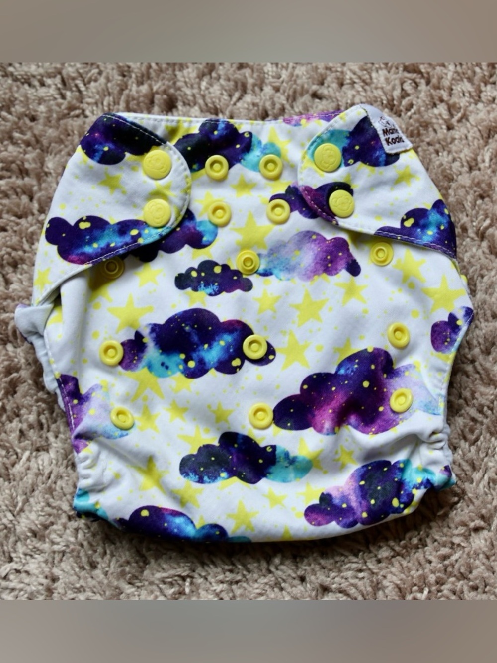 Mama Koala Galaxy Cloud & Star One Size Pocket Cloth Diaper